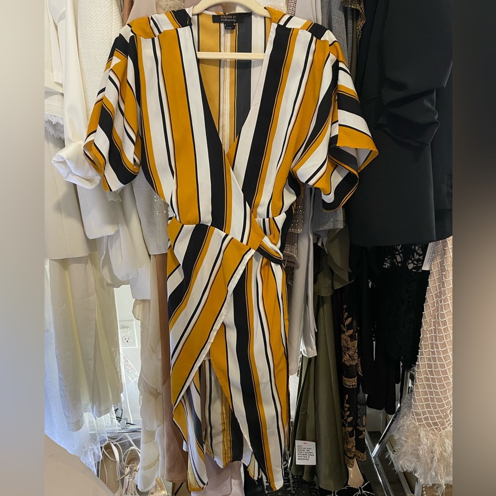 3 colored wrap dress